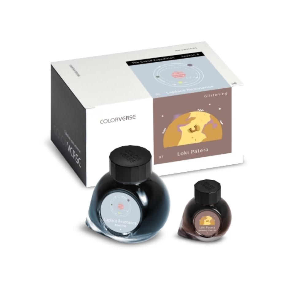 Colorverse Season 8 Fountain Pen Ink – No.96 Laplace 65ml & No.97 Loki 15ml