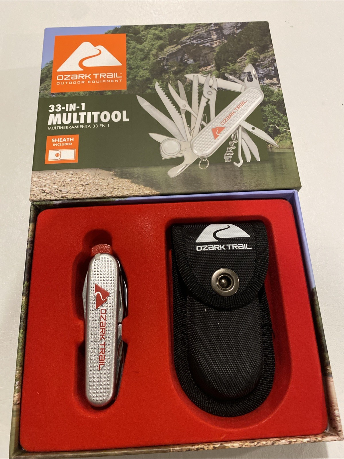 Ozark Trail Army Knife 33-In-1 Multitool. Survival Tool Pocket Knife Fishing