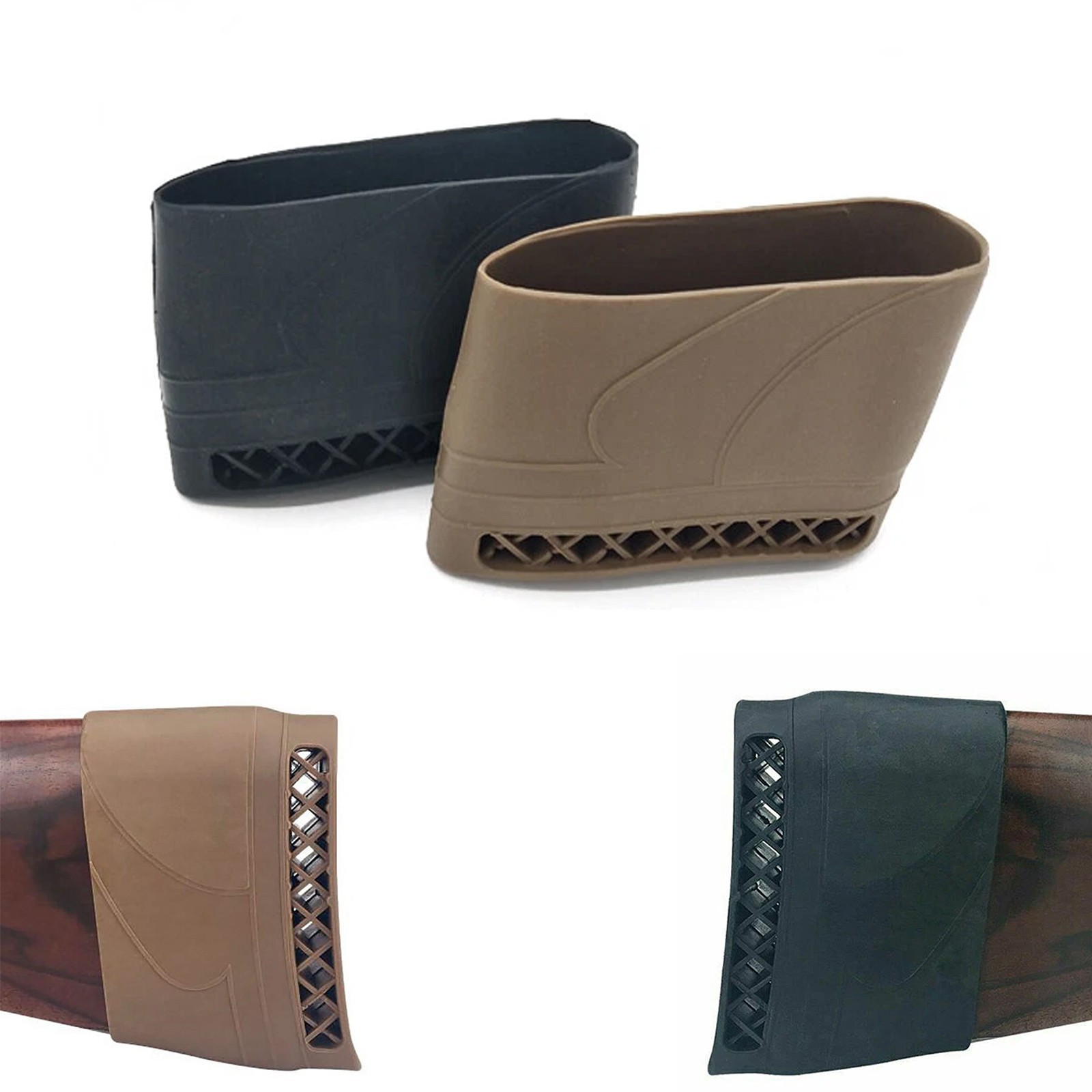 Gun Rifle Recoil Pad Rubber Slip On Gunstock Shotgun Protect Accessories Hunting