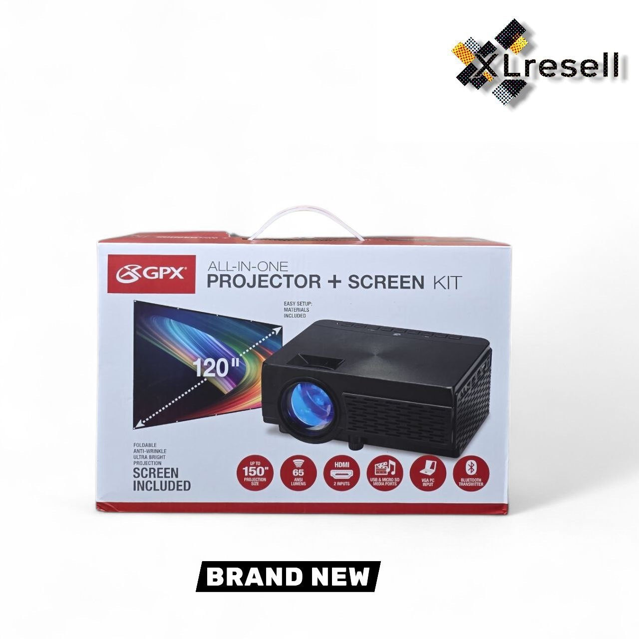 GPX 800 x 480 Mini Projector with 2500 Lumens, Bluetooth with 120 in. Projection