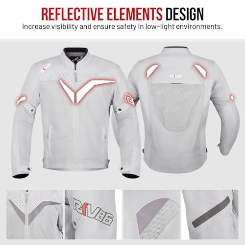 Motorcycle Jacket for Men with CE Armored Mesh Riding Jacket Breathable
