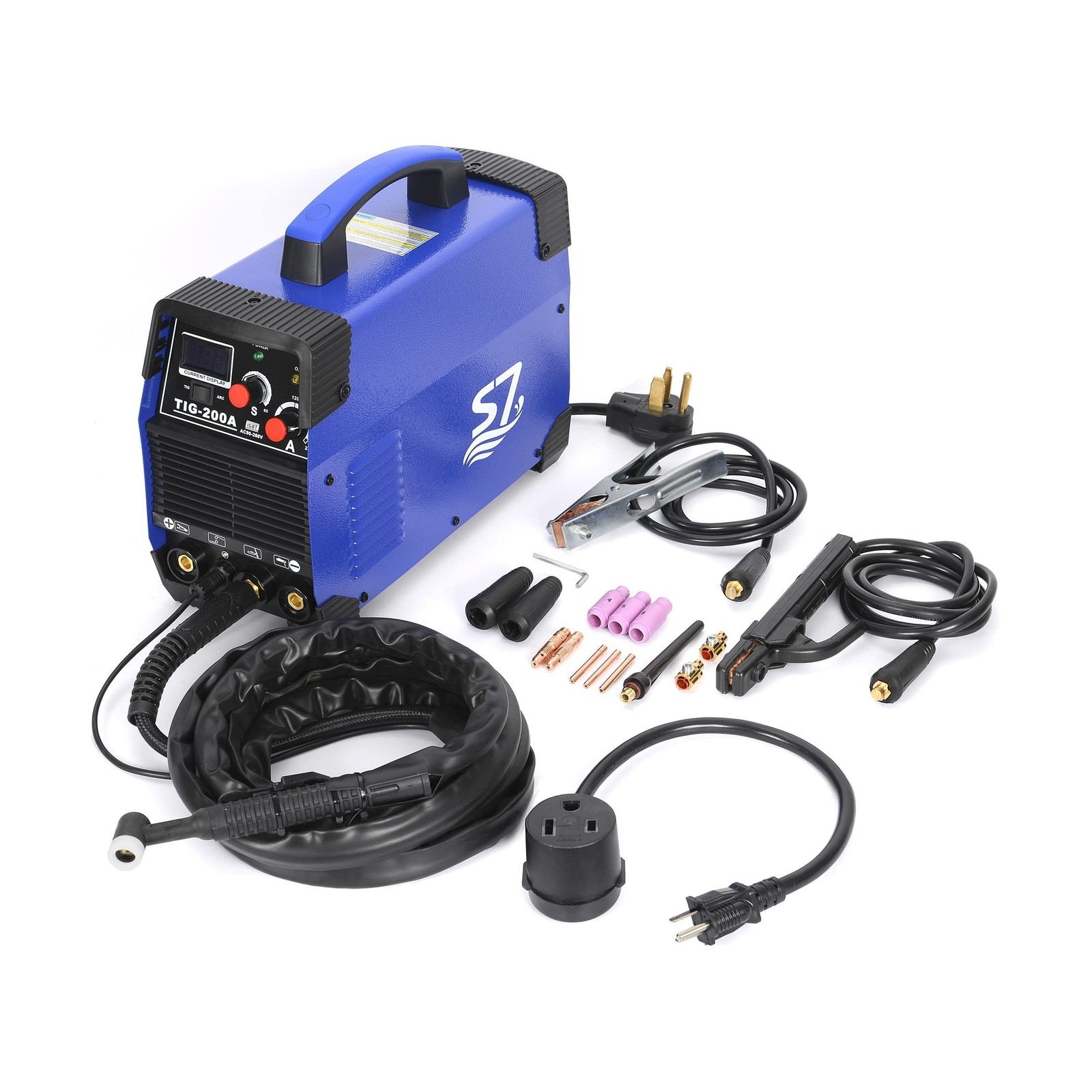 S7 200A HF Start TIG Welder, DC TIG and Stick Welder, 110V/220V Dual Voltage ...