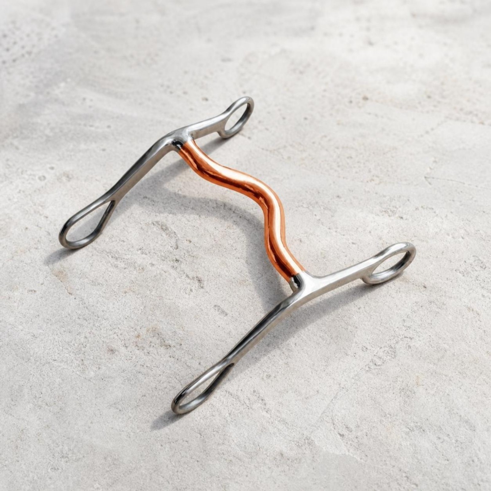 Curb with Copper Mouthpiece Non-Flaking Low Port Curb Balanced Leverage