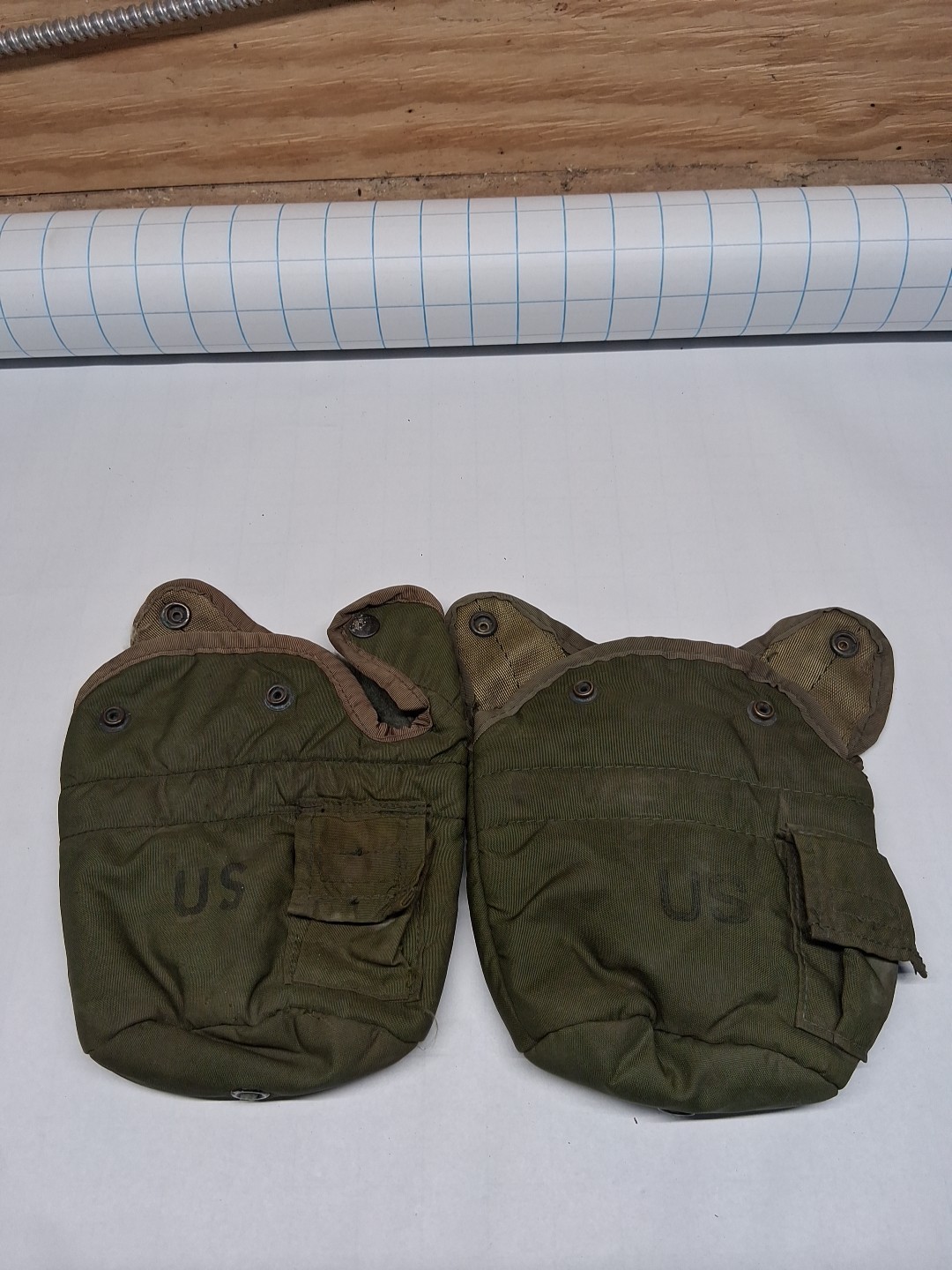 Vietnam War USGI Canteen Cover M1967 OD Green Nylon Military Pouch Original