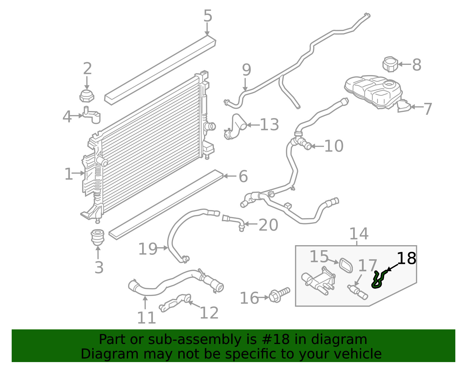 Genuine Ford Engine Coolant Temperature Sensor C-Clip W703355-S303