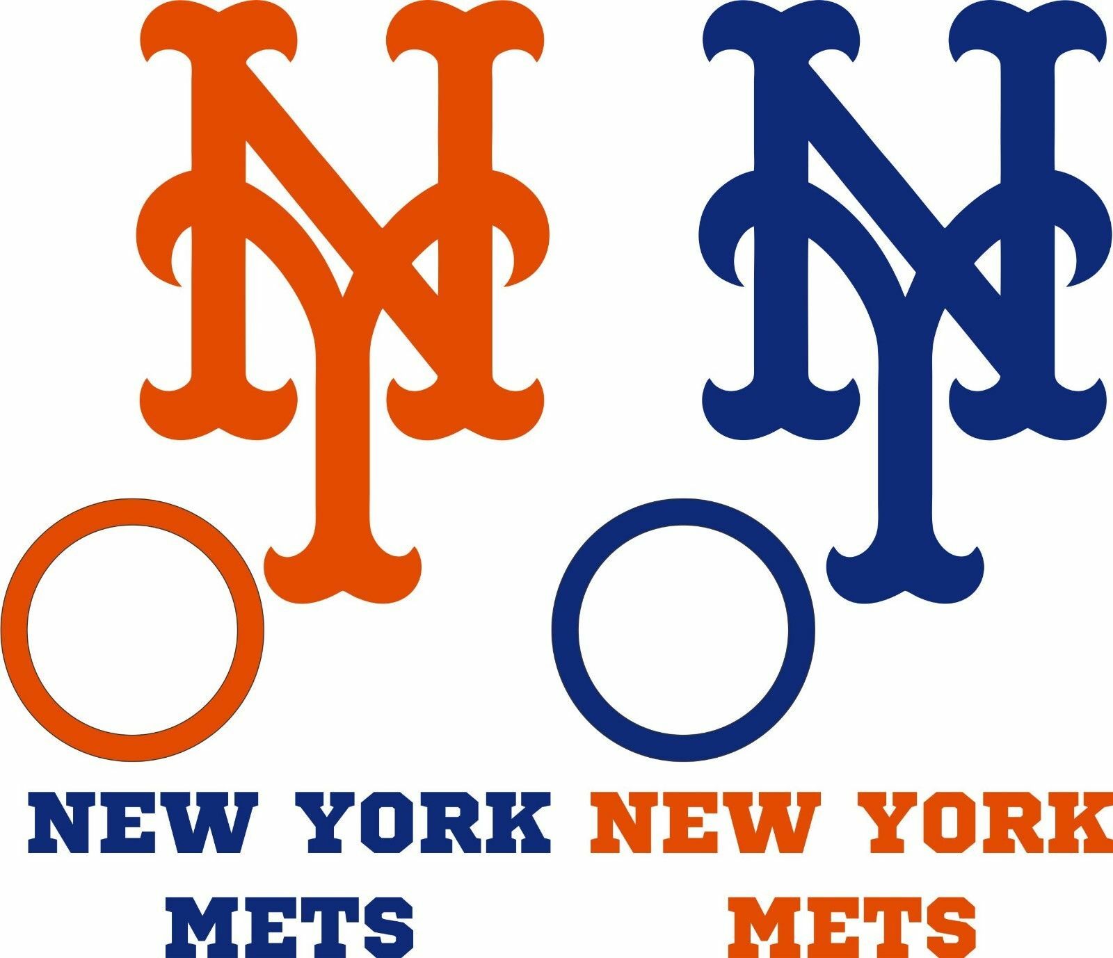 New York Mets Cornhole Set of 6 Vinyl Decals