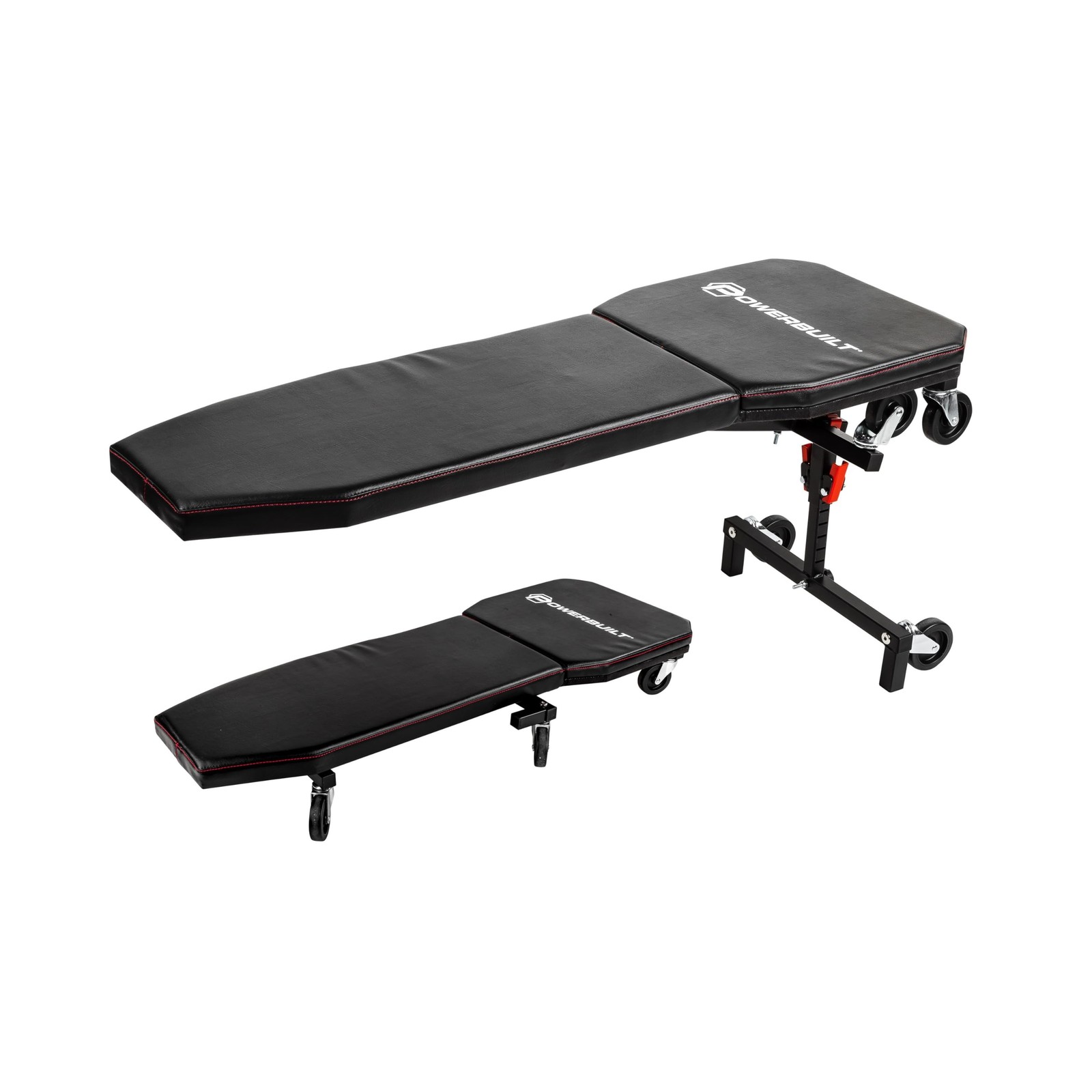 Powerbuilt 3-in-1 Under Dash Creeper, Knee Pad, Roll Laying Down or Upright I...