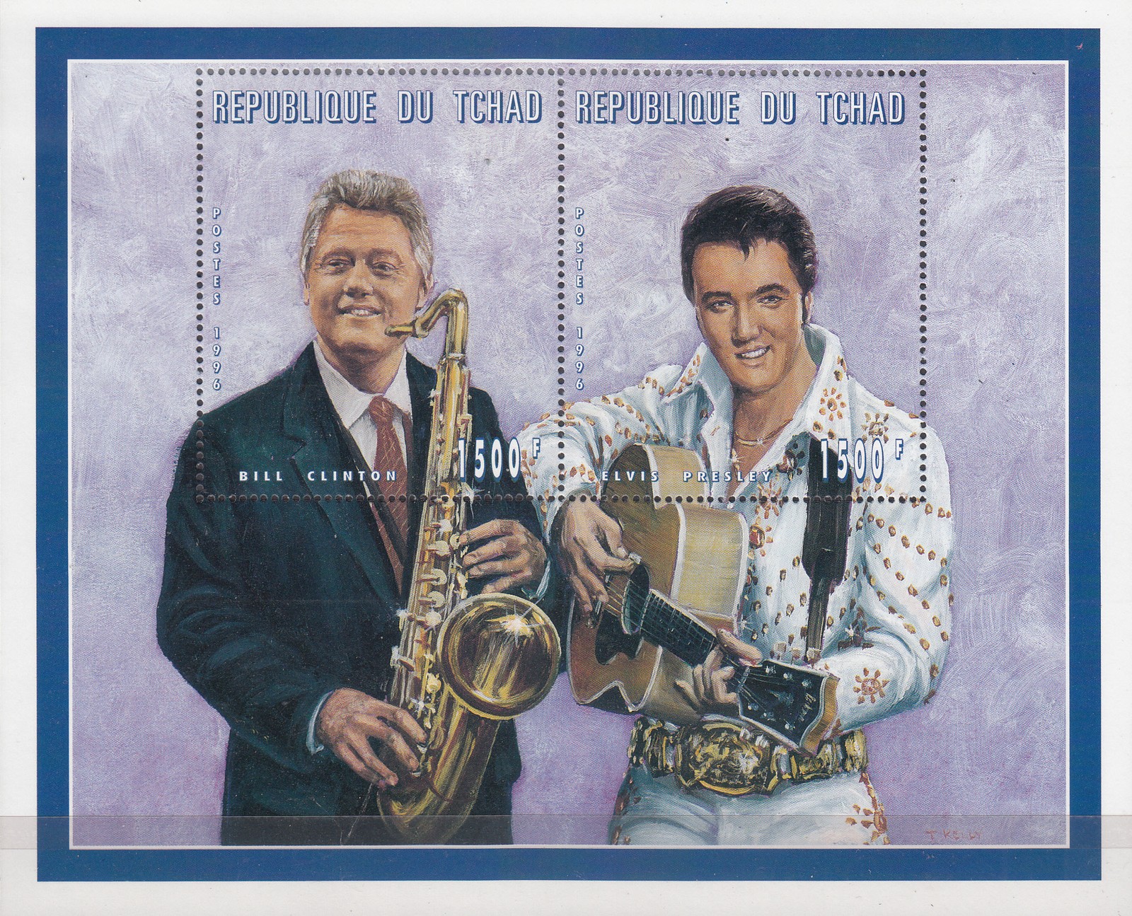 W CHAD 0671 ELVIS PRESLEY BILL CLINTON