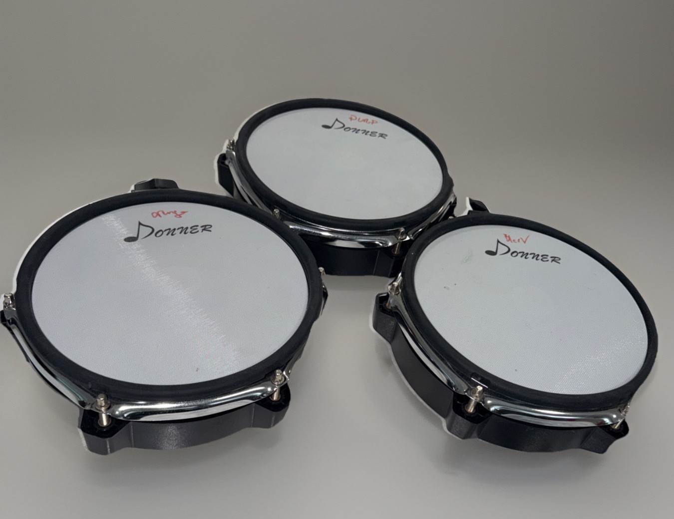 3- Donner DED-200 Tom Drum Pad Electronic Drum Set Accessory.