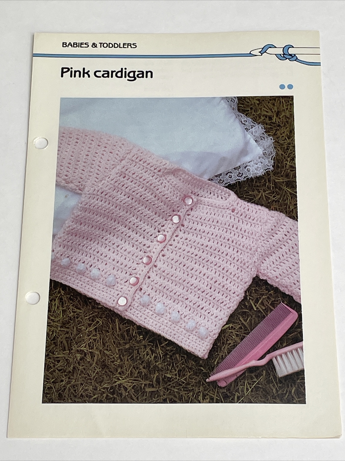 Marshall Cavendish Child's Pink Cardigan  Crochet Pattern