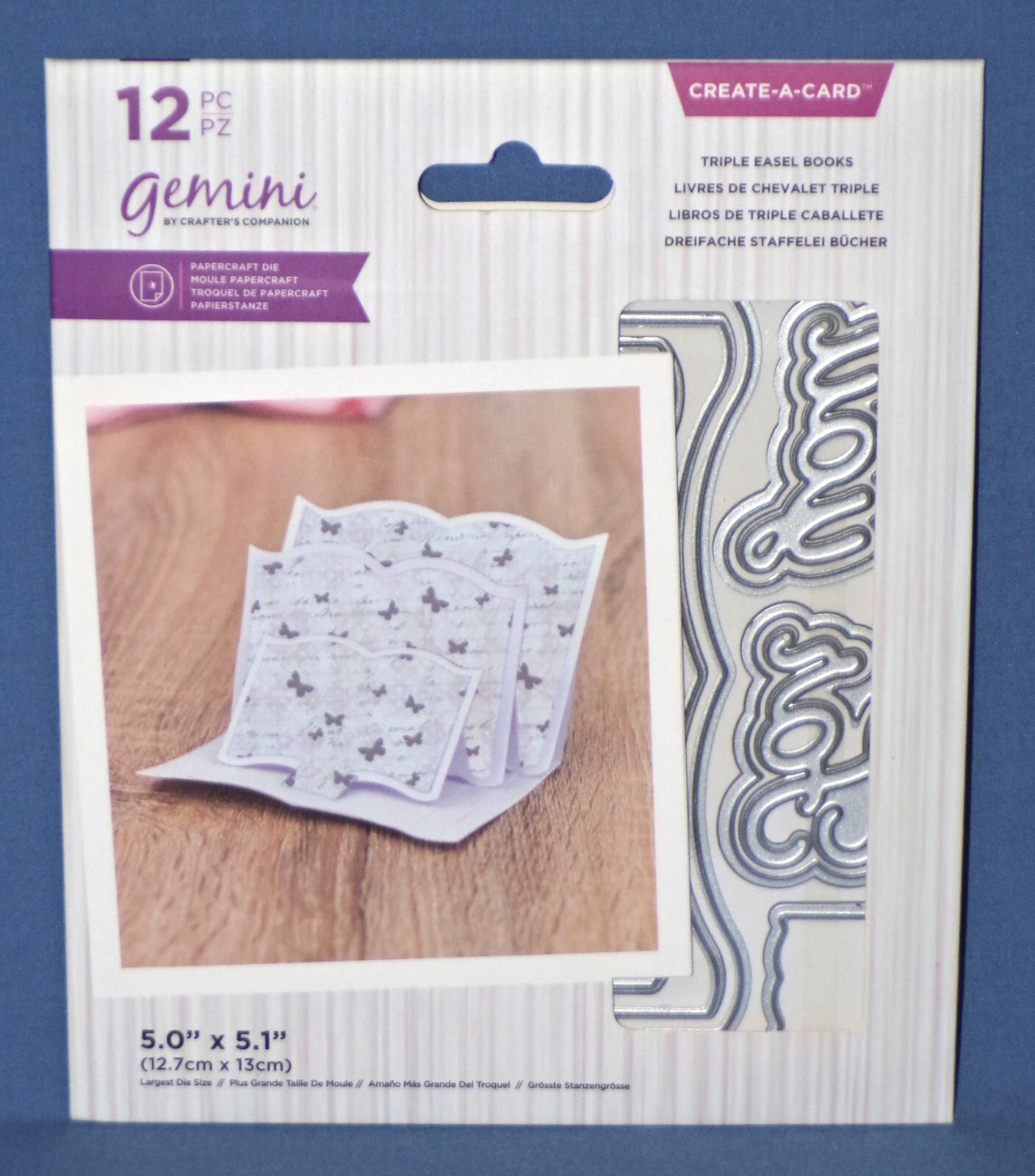 Gemini Triple Easel Books Die Set 12 pcs New by Crafters Companion Free Ship