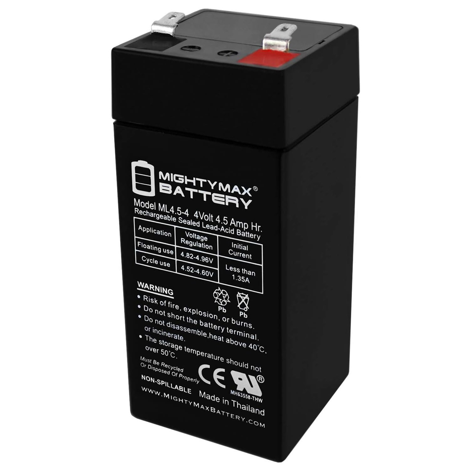 Mighty Max 4 Volt 4.5 Ah SLA Battery for Fi-Shock Electric Fence