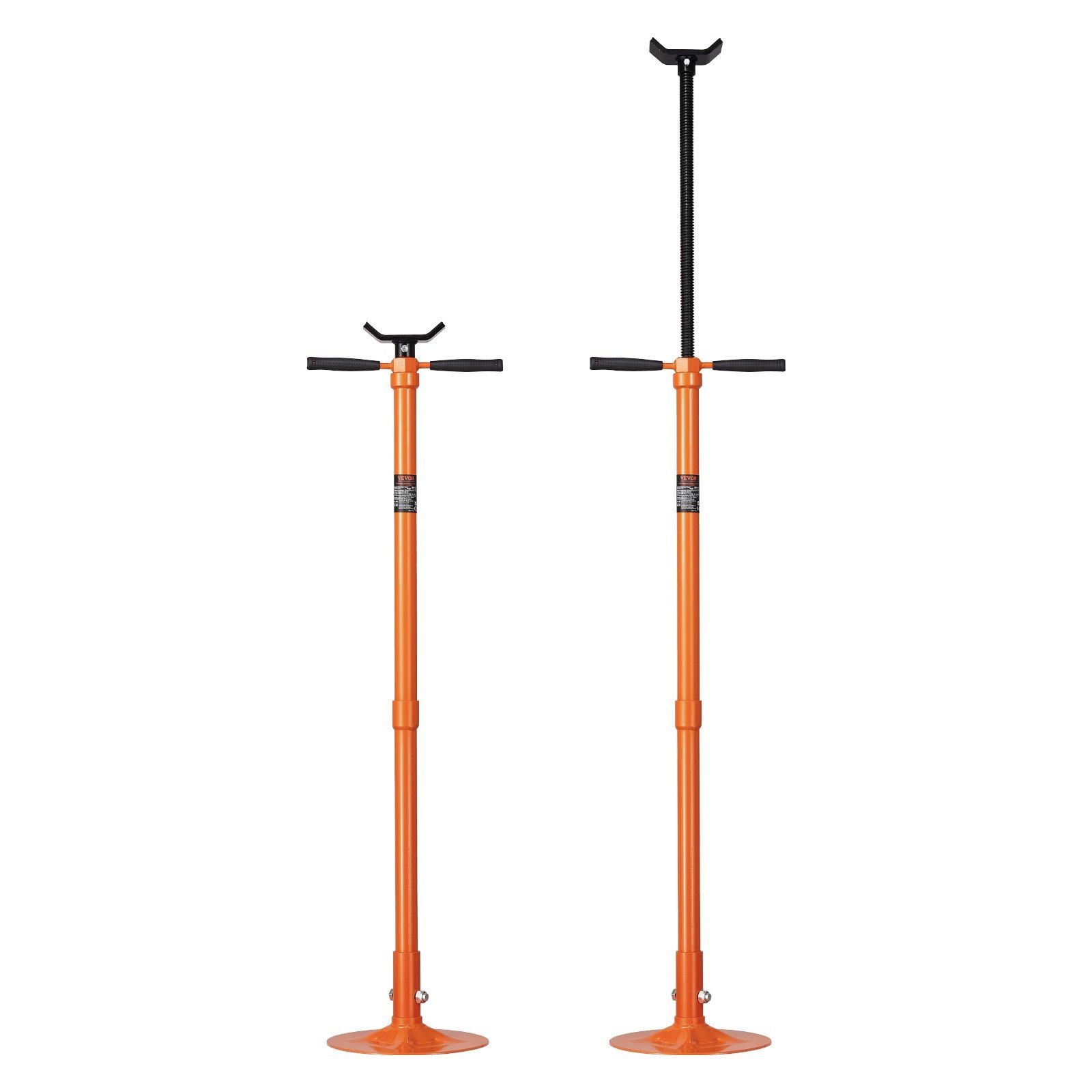3/4Ton 30in Height Adjustable Jack Stand with Round Base Red Finish Coating