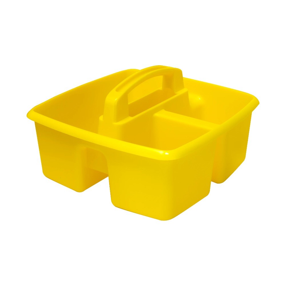 Storex Plastic Desktop Organizer Caddy with Handle, Assorted, Set of 5