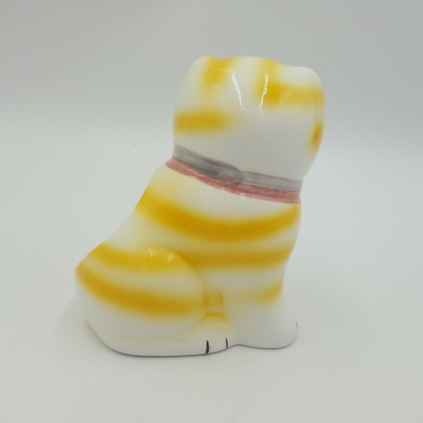 Ceramic Orange Stripe Tabby Cat Sponge Holder/ Planter