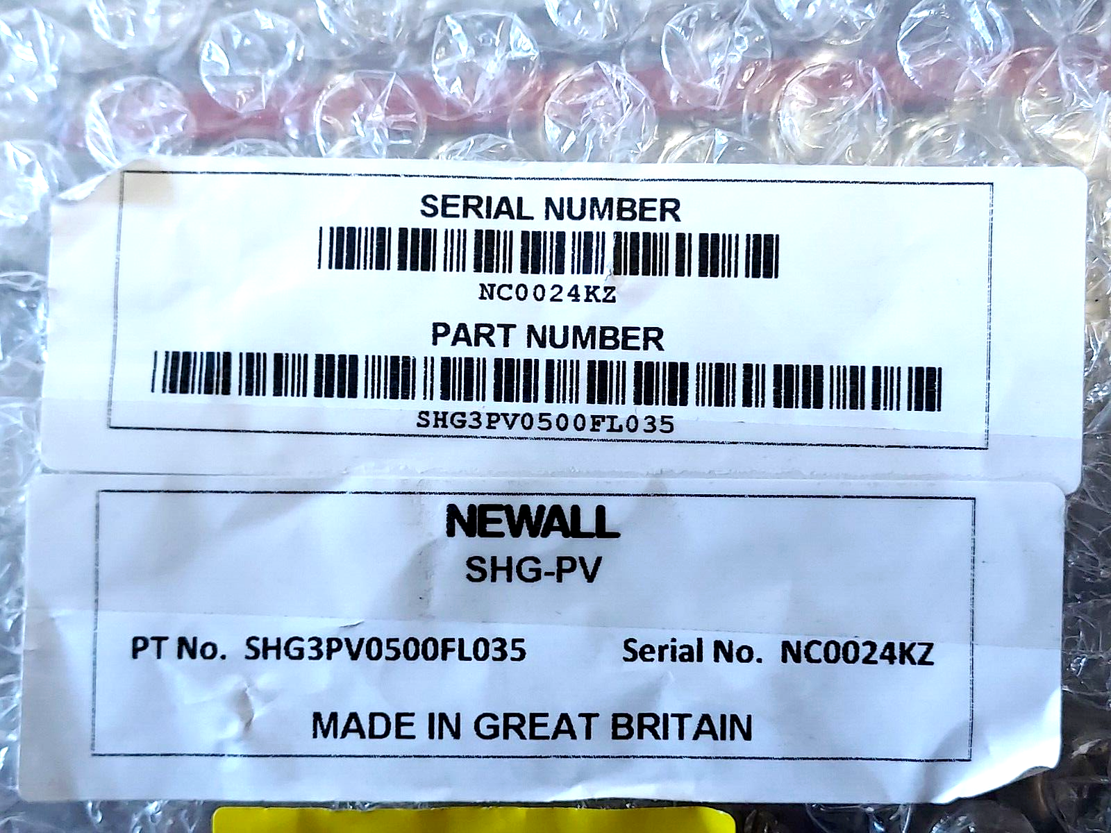 Newall SHG-PV Linear Incoder Reader Head P/N: SHG3PV0500FL035