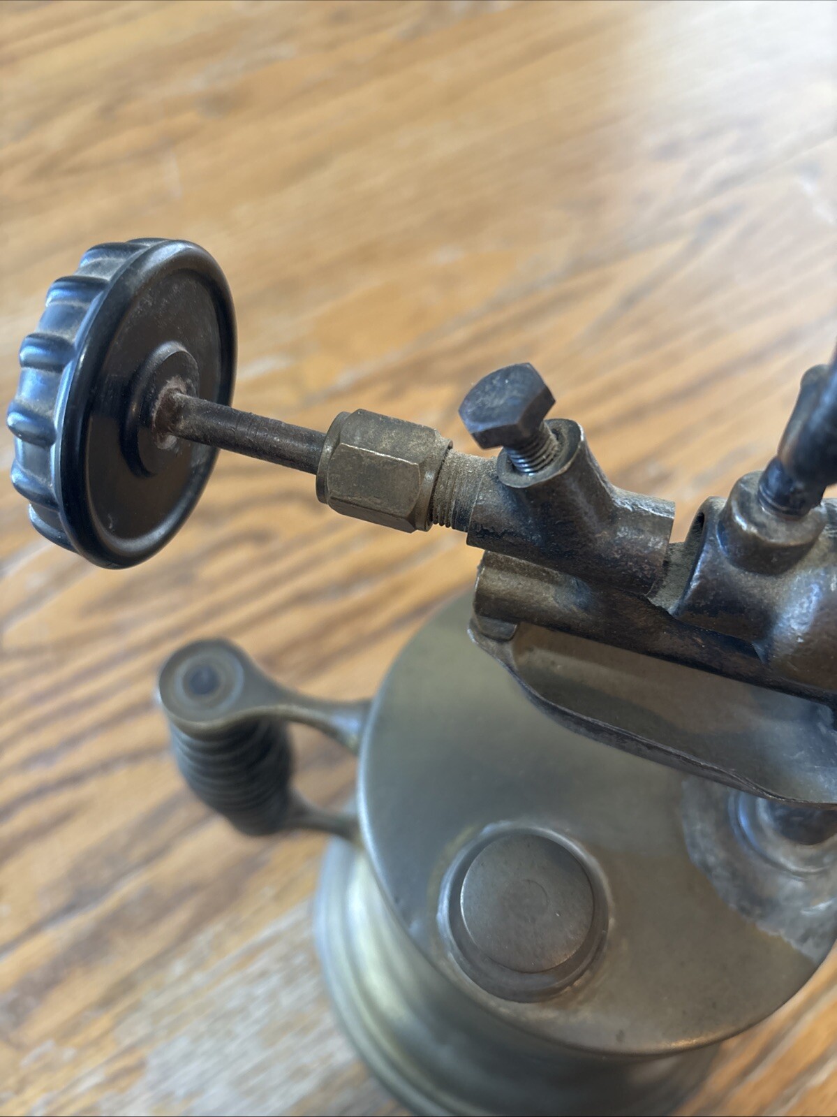 Vintage Brass Blow Torch Steampunk Unknown Maker Nice!