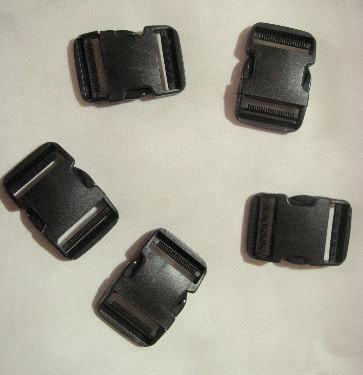 High Quality 2" Fastex Side Release Buckle Black (5 Sets)