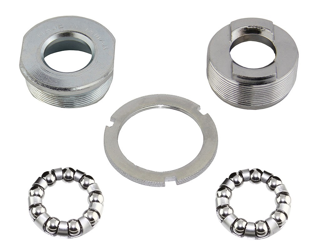Bottom Bracket Set 3/Piece Crank 1.37x24tpi 65mm Sheel CHROME
