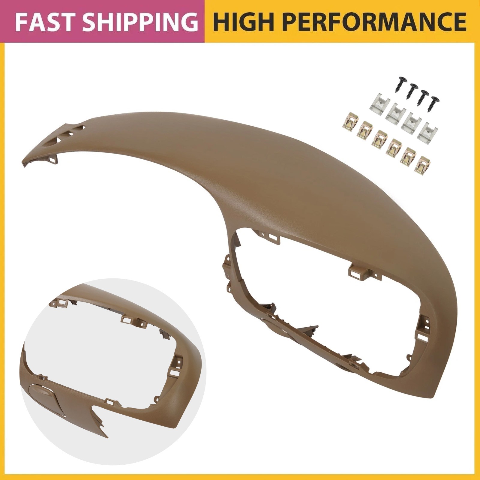 Dash Cover Dashboard Pad Bezel Replacement For 1997-2003 Ford F150 Expedition