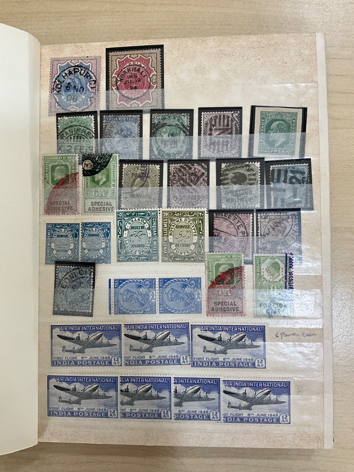 India Stamps QV onwards, mint & used in stock book, good range #SV12