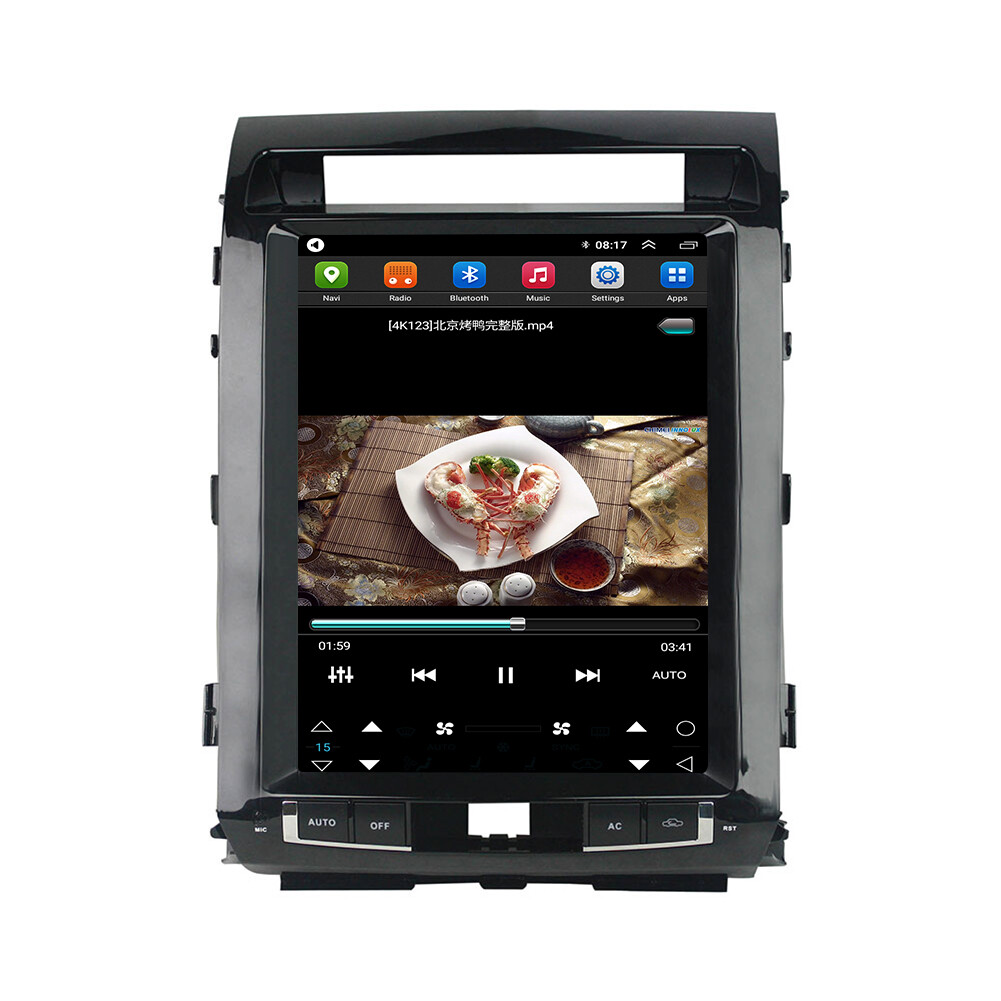 12.1 Inch Android 14 Tesla Car Stereo For Toyota Land Cruiser 2008-2015 player