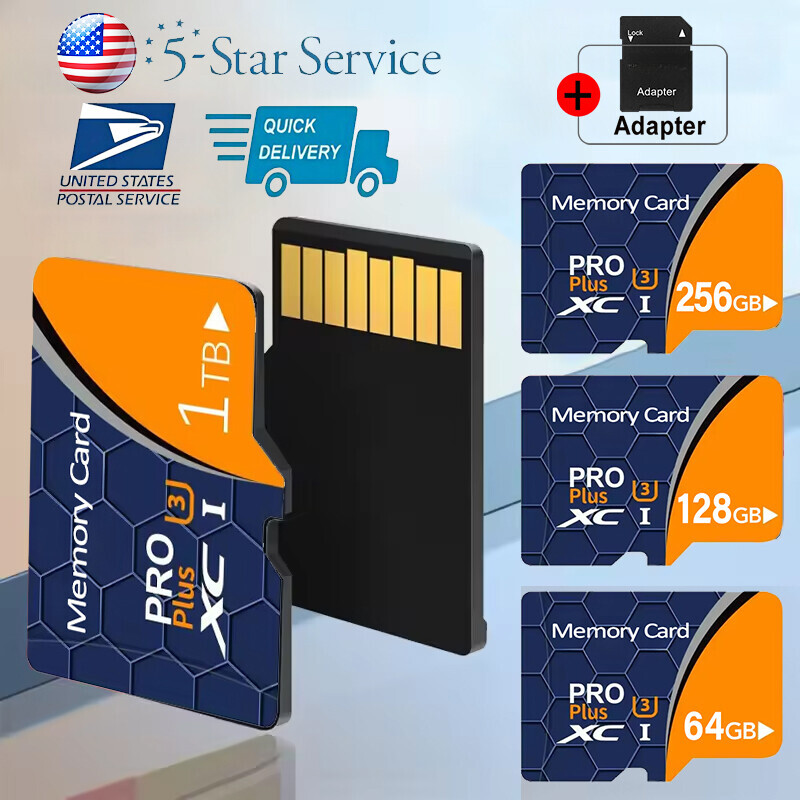 256GB 1TB Micro SD Card Memory Card TF Card with Free Adapter High Speed LOT