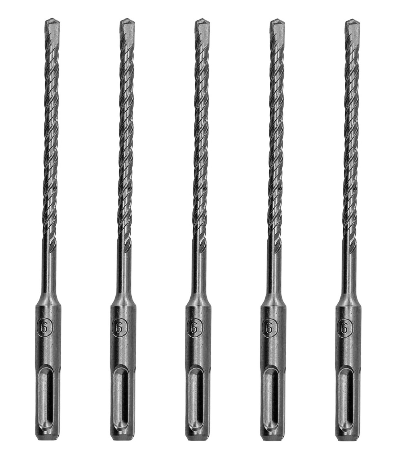 3/16"X8" SDS Plus Rotary Hammer Drill Bit Carbide Tip for Masonry Concrete-5Pcs