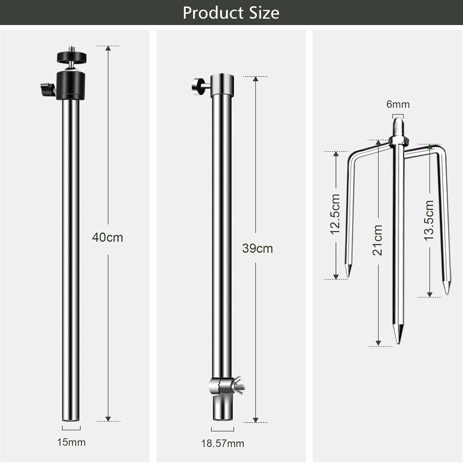 Game & Trail Camera Mount, Trail Camera Stand Mounts Ground Holder, 360 3 Pack