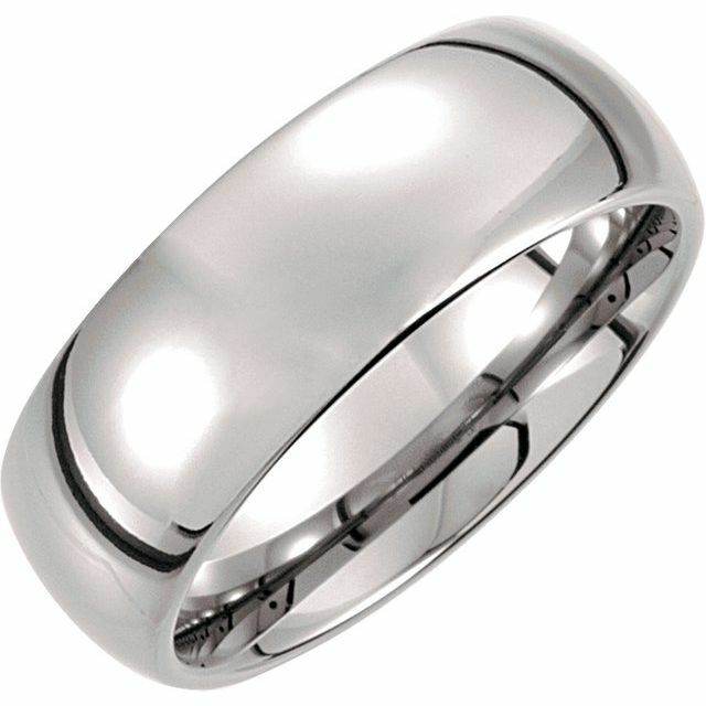 Size 7.5 Tungsten 8 mm Domed Wedding Band or Fashion Ring New SALE 75% off