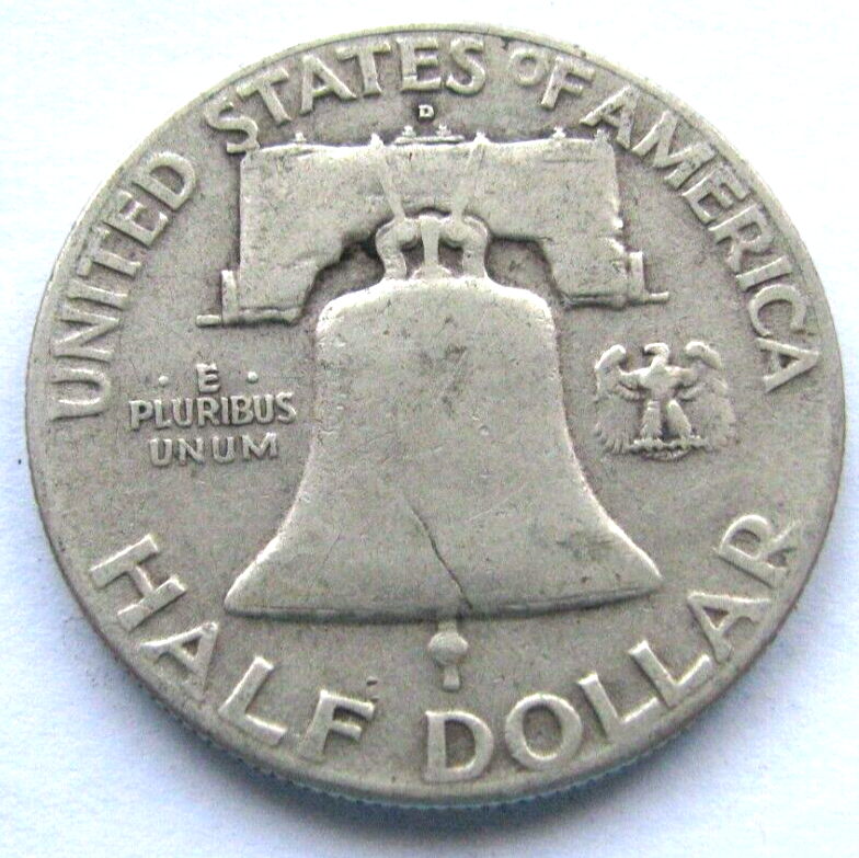 1948-D Franklin Half Dollar - Silver - Key Date - JB