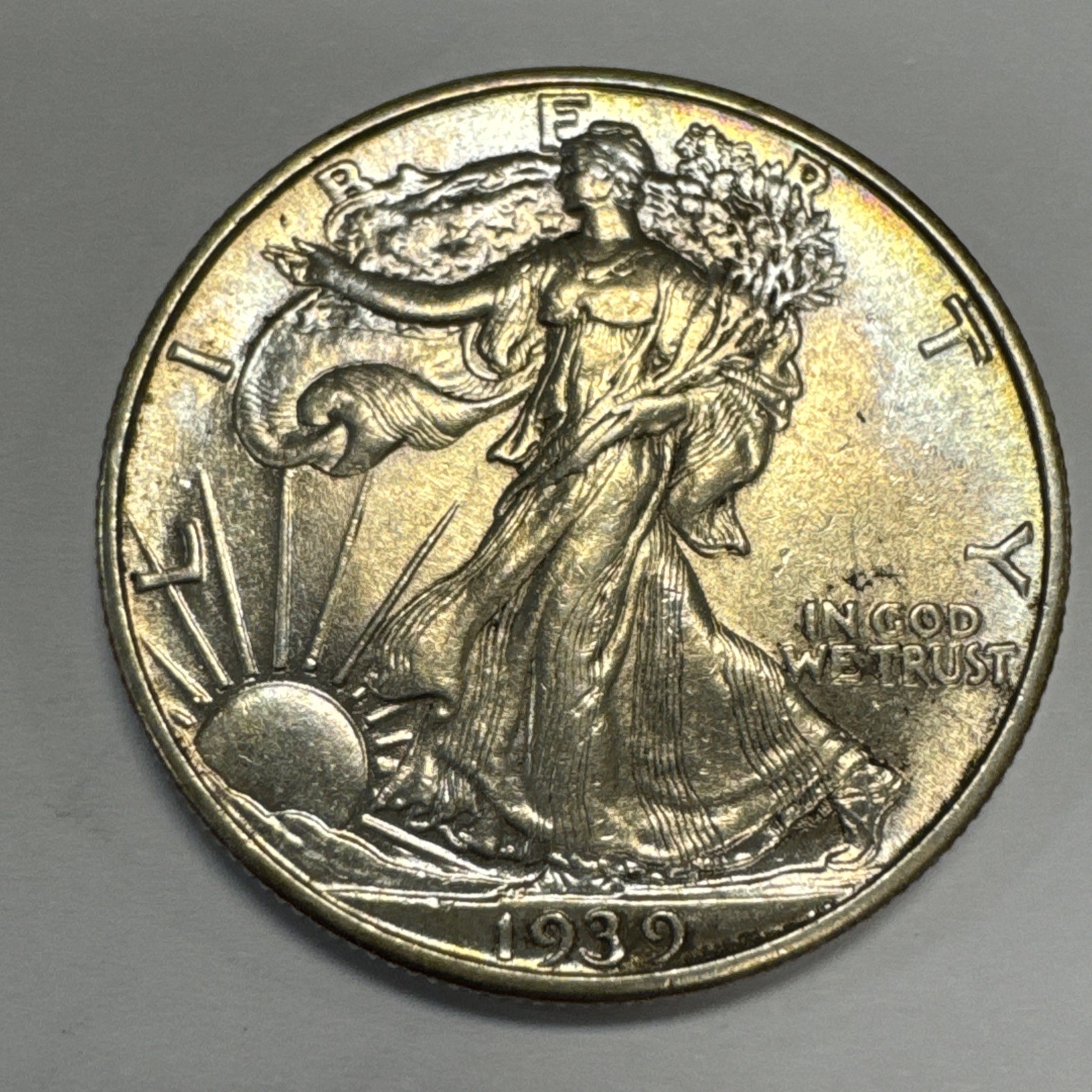 1939 Walking Liberty Half Dollar Choice AU+