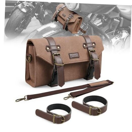 Motorcycle Handlebar Bag Universal Canvas Motorcycle Tool Bag for Front Fork