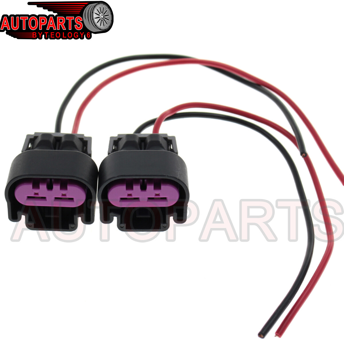 2pcs For GM Chevy Truck 2005-12 Electric Fan Pigtail Connector Switch Harness