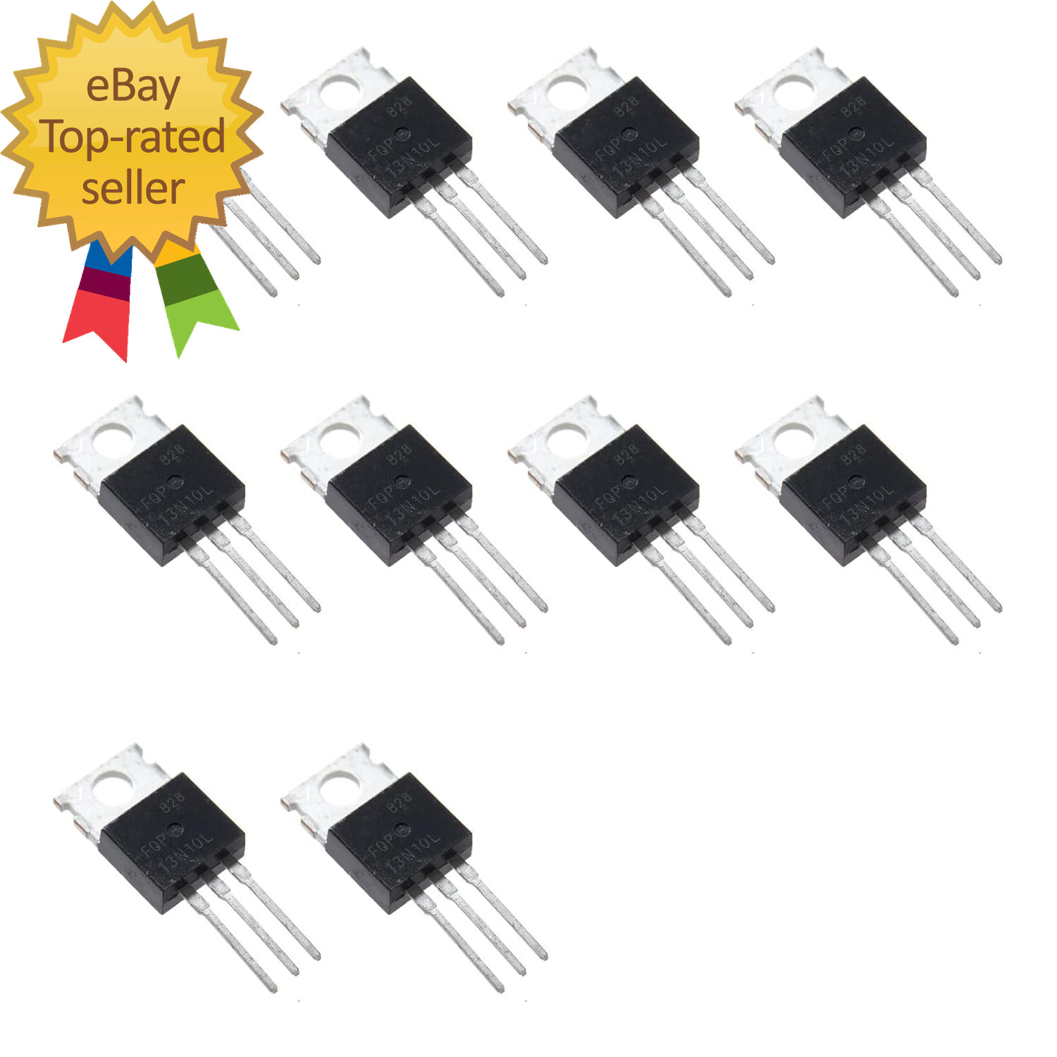 10Pcs FQP13N10 13N10L FQP13N10L FQP N-Channel Mosfet Transistor 30A 60V,TO-220.