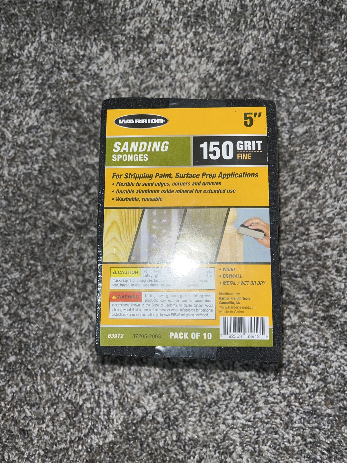 Warrior sanding sponge 150 grit Fine pack of 10