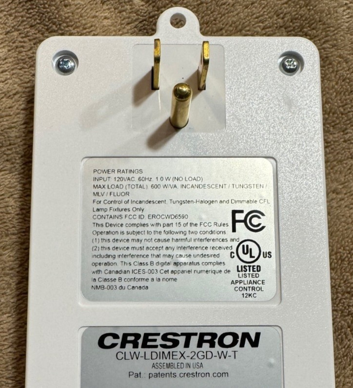 Crestron CLW-LDIMEX-2D-W-T