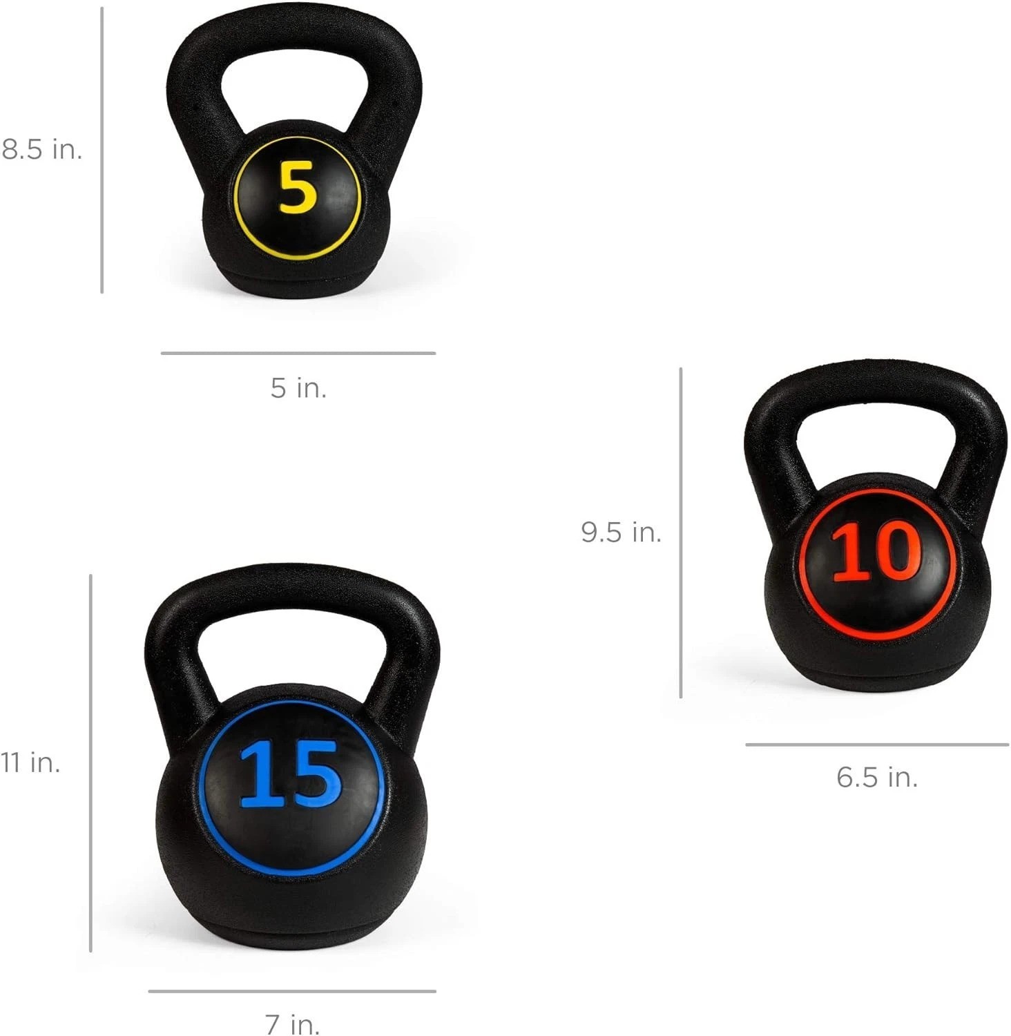 Versatile Exercise Kettlebell Set (5-15lb) with Storage Rack for Optimal Fitness