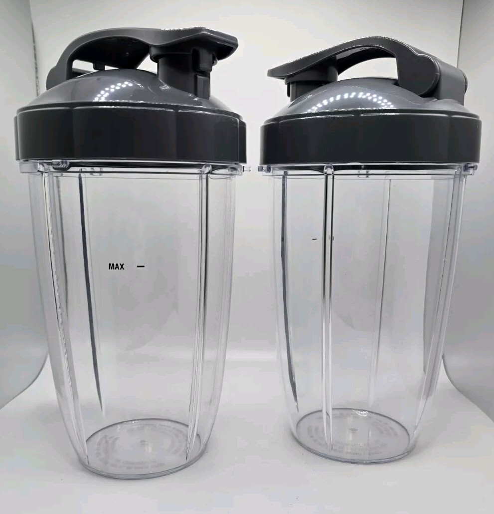 2 Pack 24 oz Colossal Cup & Flip Top To-Go Lid Compatible with NutriBullet 900W