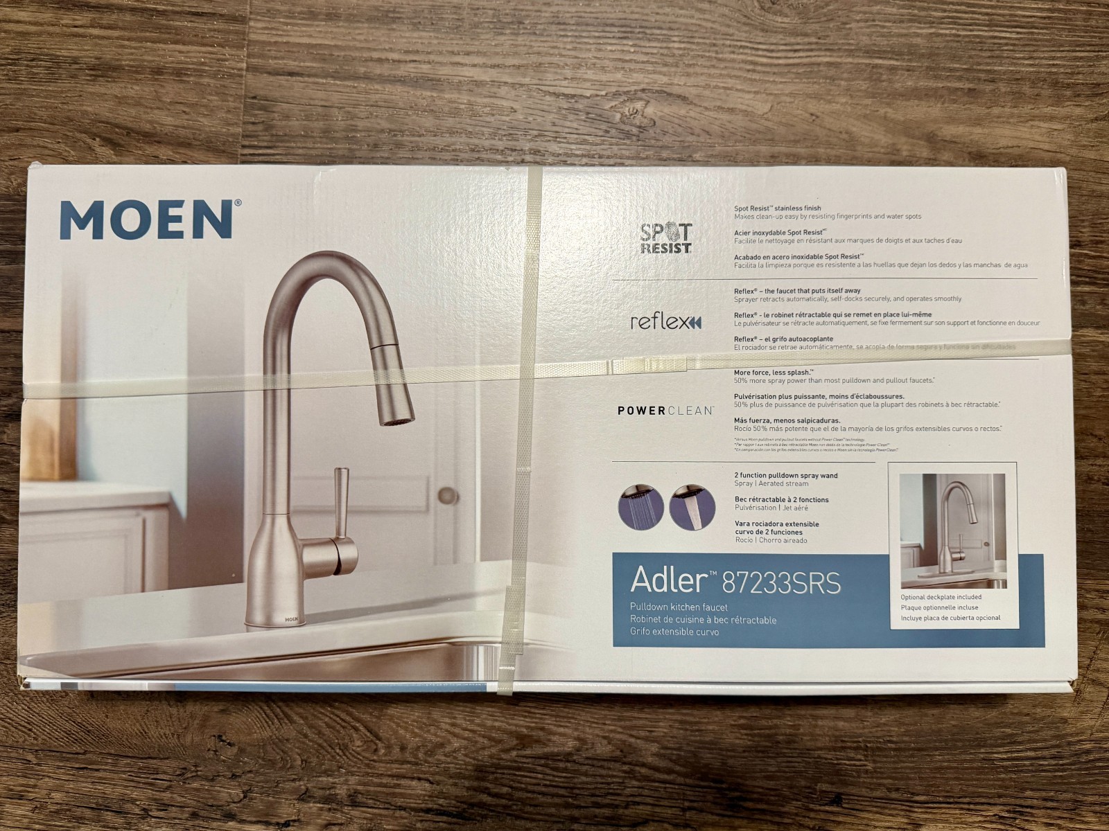 *NEW* MOEN Adler One-Handle Kitchen Faucet Spot Resist Stainless Steel 87233SRS