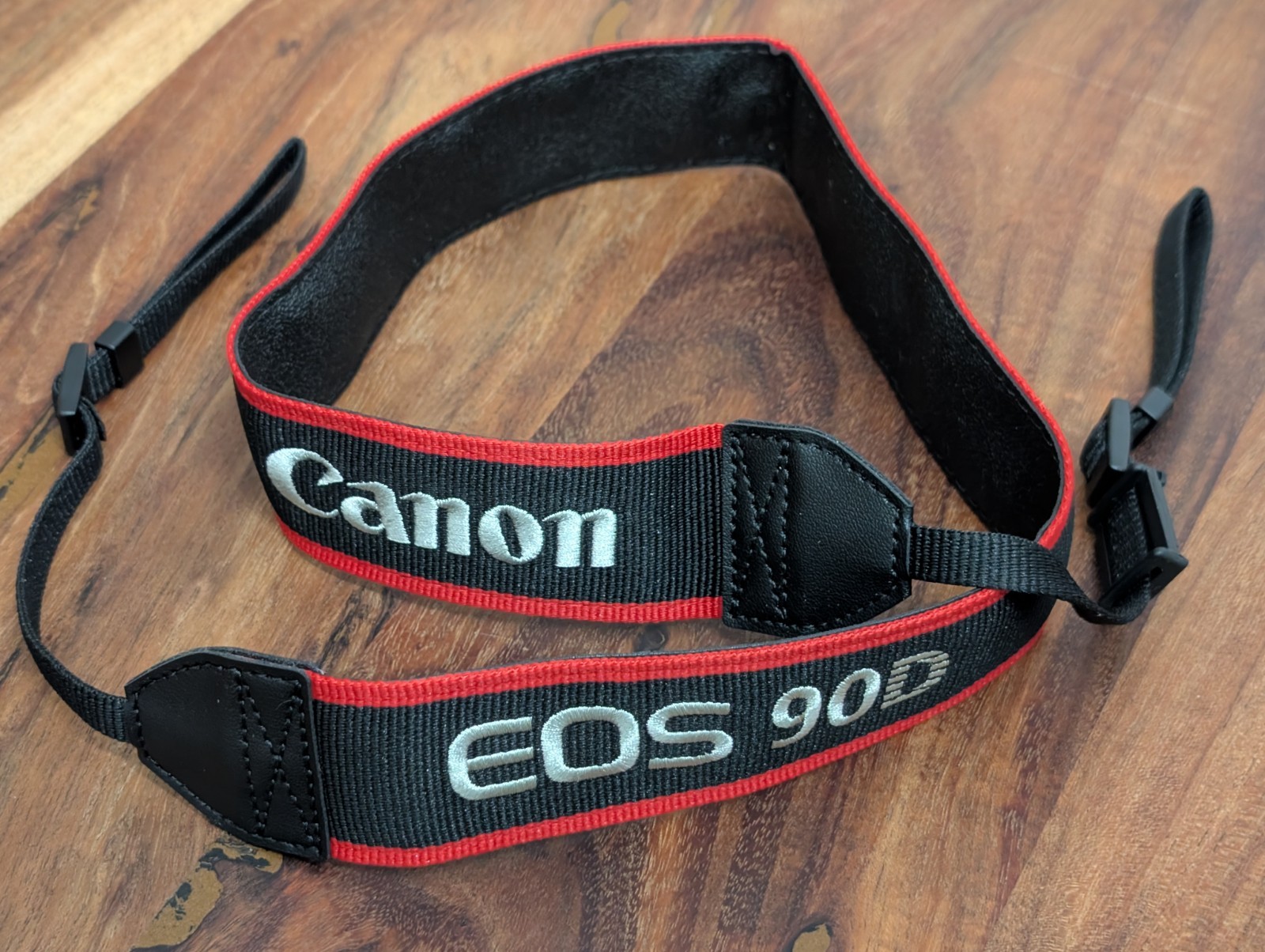 Canon EOS 90D Camera Neck Strap OEM Black Red Adjustable 40" DSLR Strap Genuine