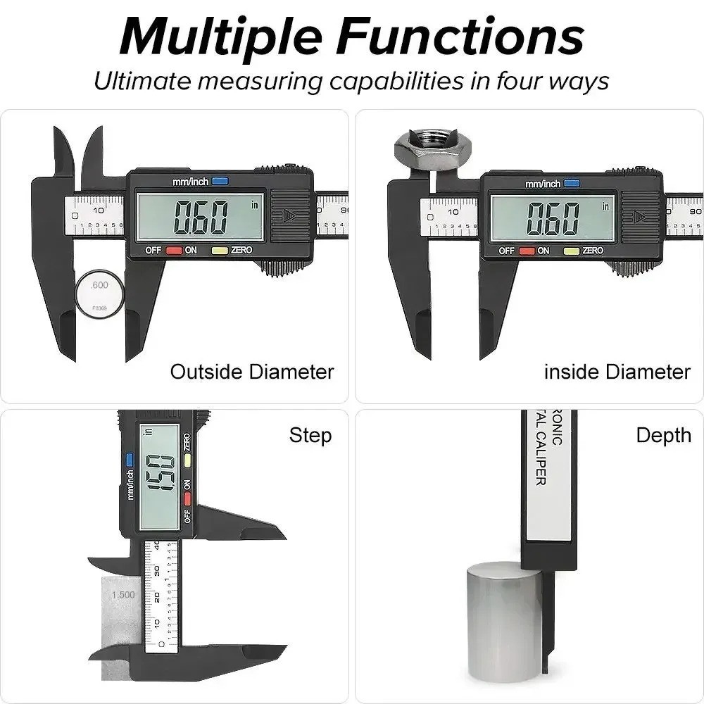 150mm Digital Caliper Micrometer LCD Gauge Vernier Electronic Measuring Tool