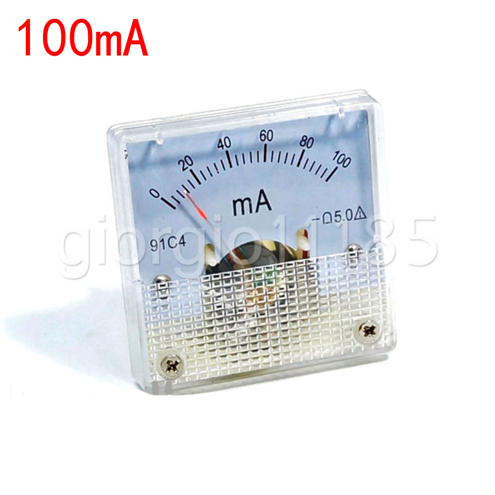 US Stock DC 0 ~ 100mA Analog AMP Current Pointer Needle Panel Meter Ammeter 91C4