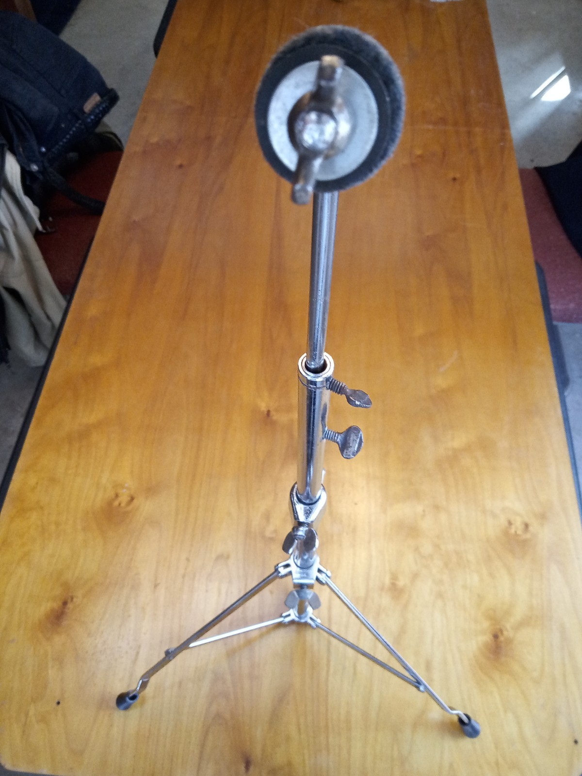 3 tripod cymbal/accessory stands plus hihat pull rod - Ludwig, etc.