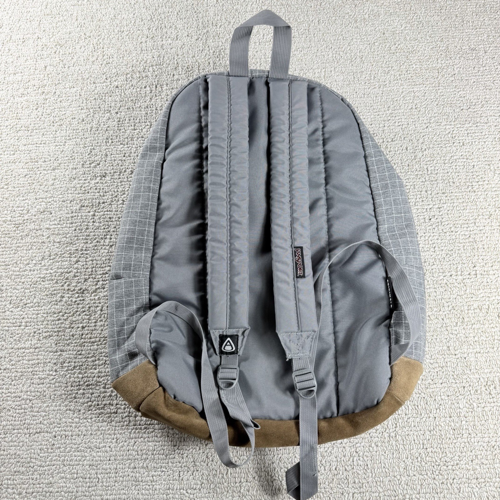 Jansport Right Pack Backpack Digital Edition Gray Window Pane Pattern Suede