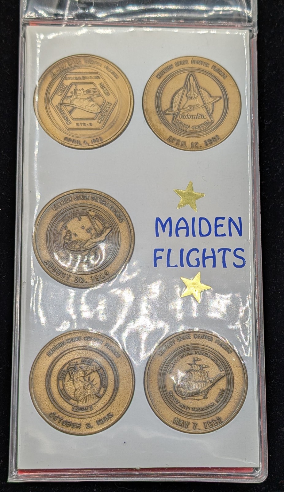 Maiden Flight Series Space Shuttle Solid Bronze Collectable Coin Set NASA