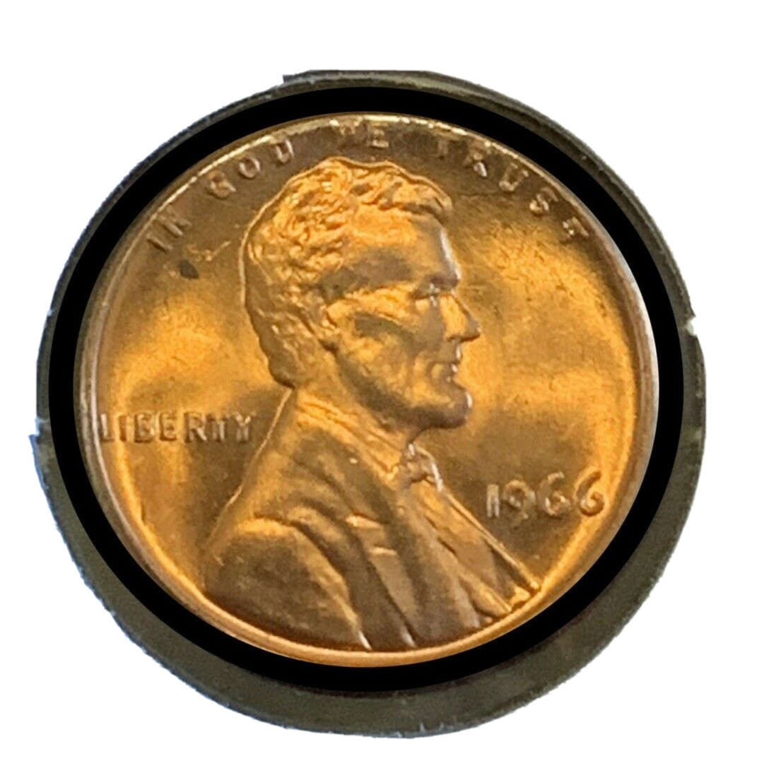 1966 P Lincoln Memorial Penny - UNC - Beautiful Red Tone. Combined Shipping.