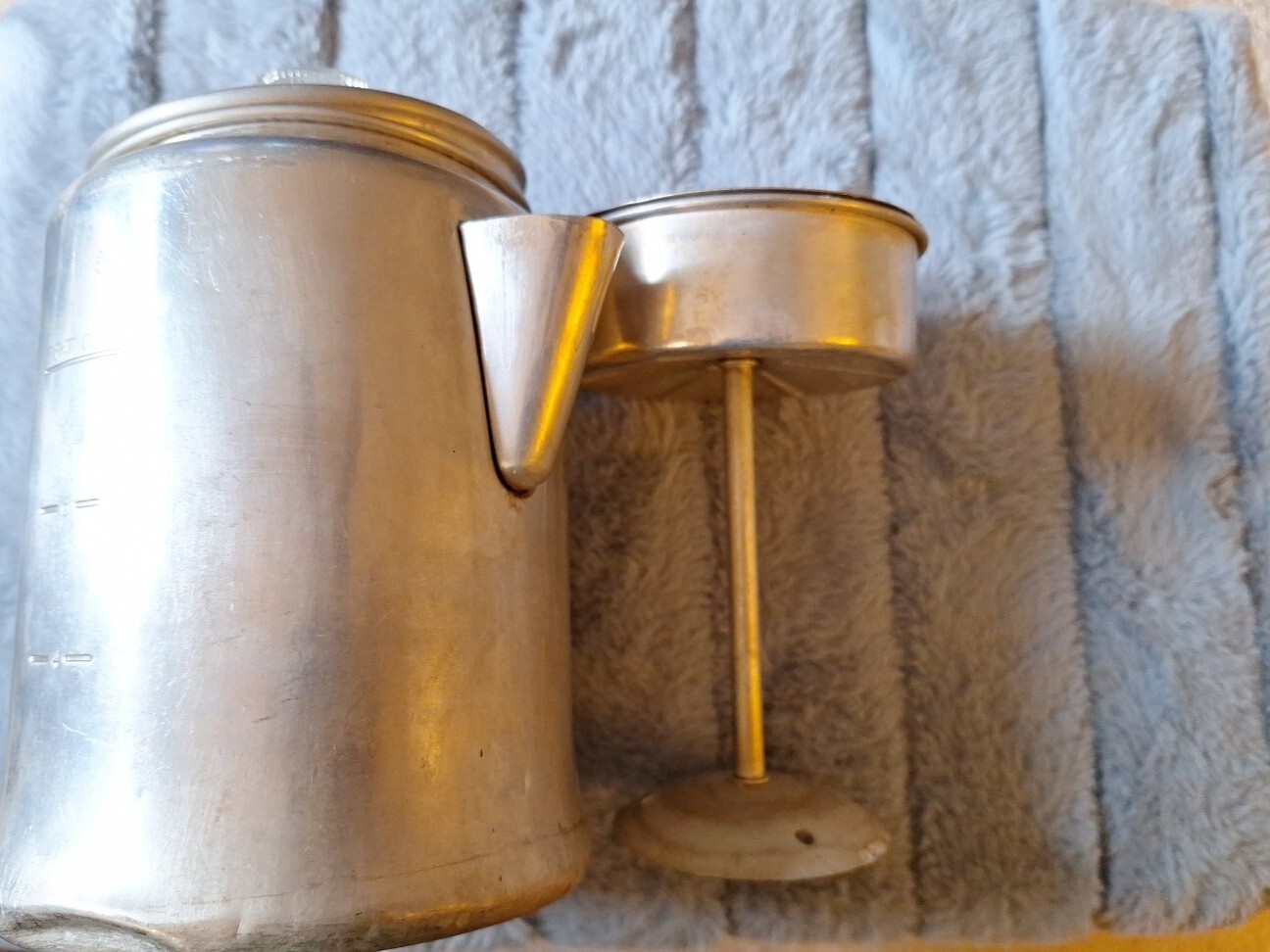 Coffee Maker Vintage Aluminum Stove Top Coffee Maker W Glass Knob Lid Coffee Pot