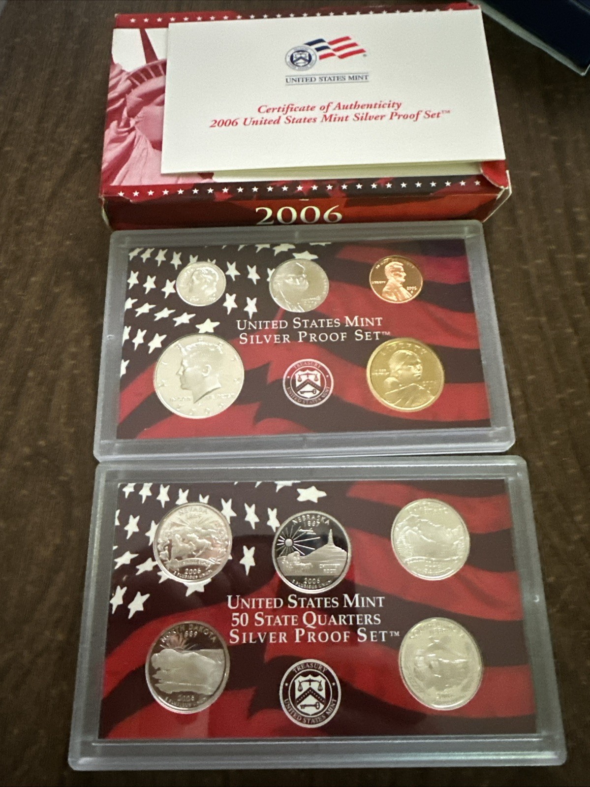 United States MINT Silver Proof Set 2006 - 10 Coins Certificate of Authenticity