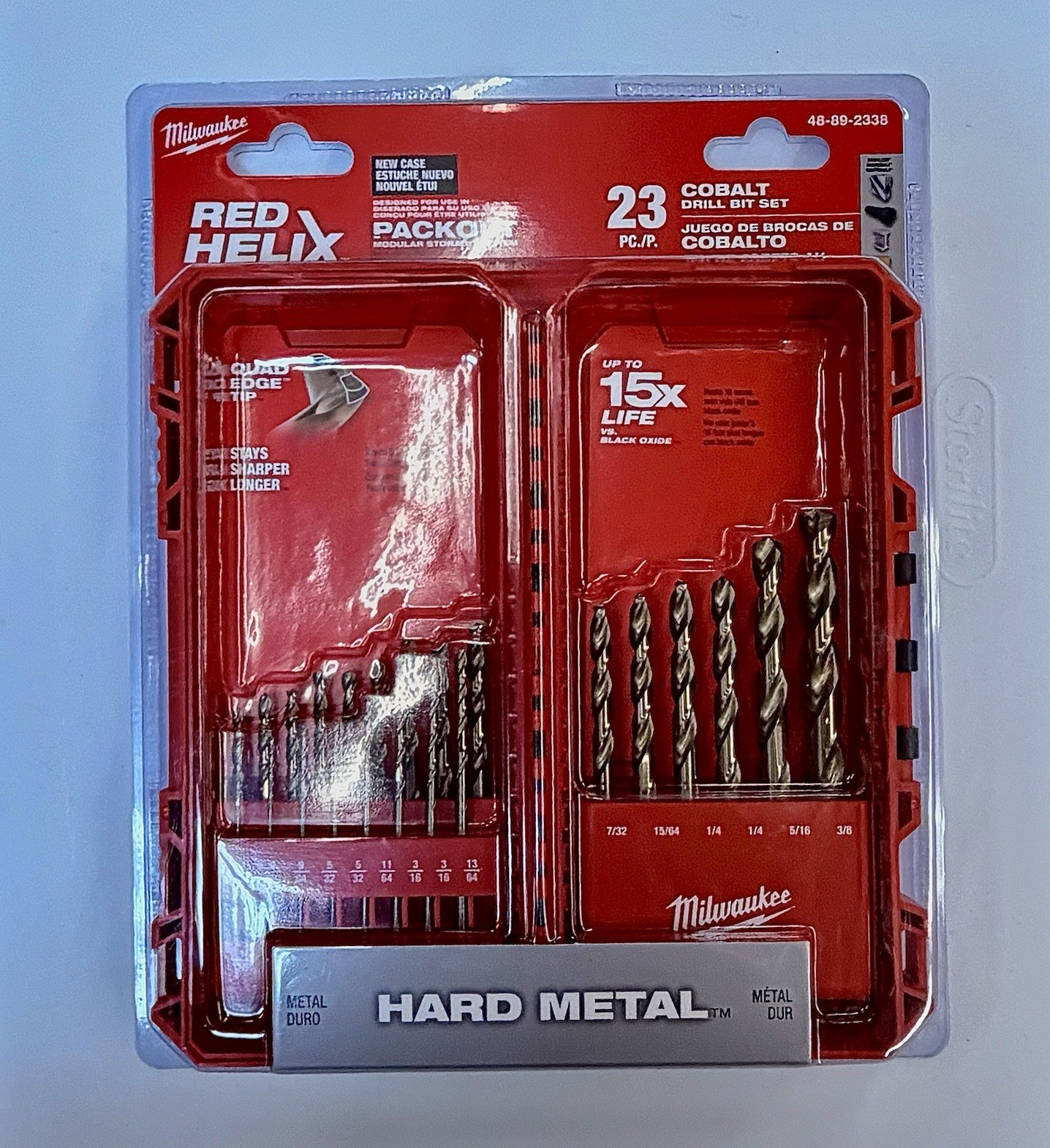 Milwaukee RED HELIX 23pc Cobalt Drill Bit Set Red/Silver for Drill 48-89-2338